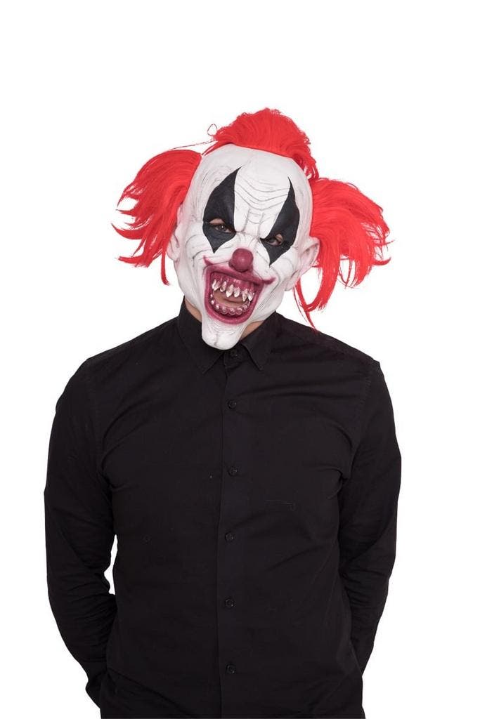 Halloween Clown Masker Rood Haar, Hobby en Vrije tijd, Feestartikelen, Nieuw, Verzenden