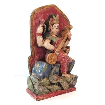 SARAWASTI (30cm) - Hout - India - 20e eeuw