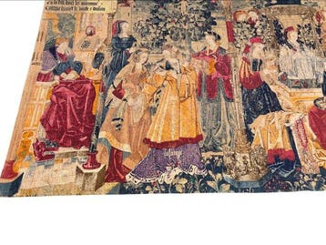 Grote Franse Gobelin-tapijten – Middeleeuwse hofscène –