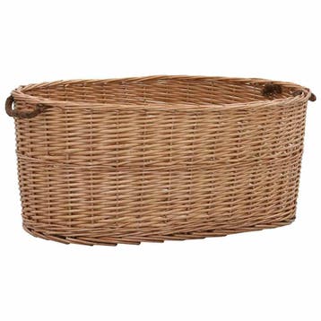 vidaXL Houtmand met handvatten 78x54x34 cm natuurlijk, Jardin & Terrasse, Verzenden