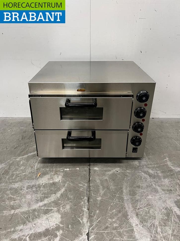 Four à pizza double en acier inoxydable 2 x 40 cm de pierre, Articles professionnels, Horeca | Autre, Envoi