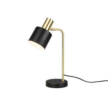 Trio ADAM tafellamp | E14 Fitting | zwart met goud | 14 x 28, Verzenden