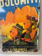 Emaille bord – DOLOMITI Italië – vintage toerisme reclame –
