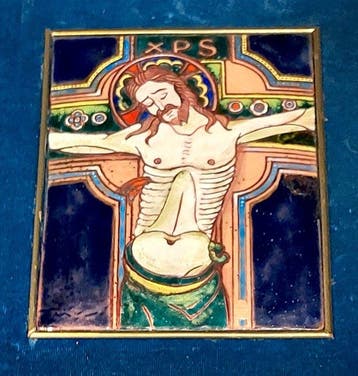 Reis-icoon - Corpus Christi - Emaille, Koper - Christus in