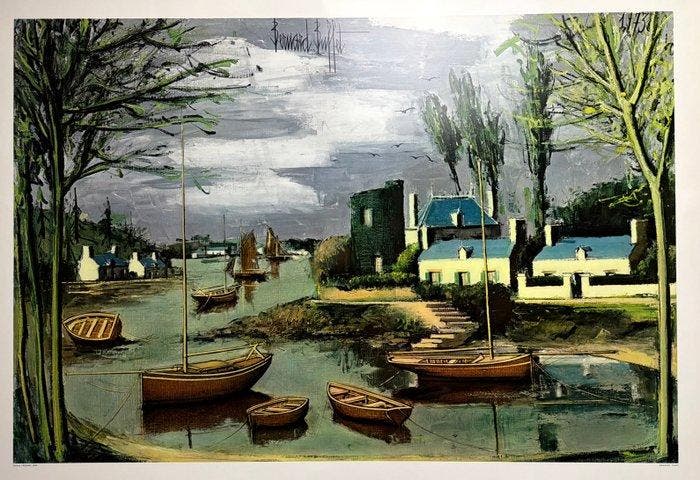 Bernard Buffet (1928-1999) - Marée Basse en Bretagne, Antiek en Kunst, Antiek | Overige Antiek