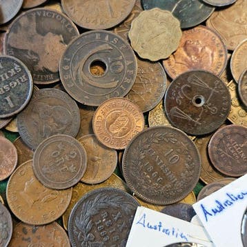 Wereld. old copper and bronze coins 1.5 kg, from Roman to, Postzegels en Munten, Munten | Europa | Niet-Euromunten