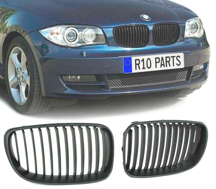 CALANDRE AVANT BMW E81 E82 E87 E88 07-11 NOIR MAT, Auto-onderdelen, Carrosserie, Verzenden