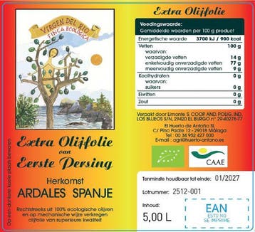 BIO olijfolie uit Ardales (Spanje) - 5 liter, Diversen, Levensmiddelen, Ophalen