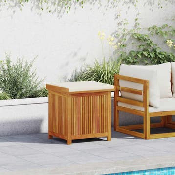 vidaXL Kussenbox voor buiten 60x50x61 cm massief acaciahout, Tuin en Terras, Bergingen en Tuinkasten, Verzenden, Nieuw