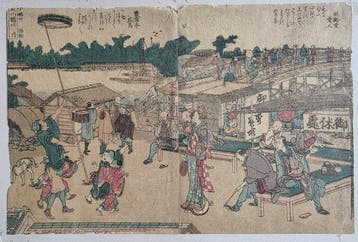 Uit het boek Ehon Sumidagawa Rygan Ichiran - Papier -