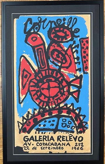 Corneille (1922-2010) - Rare lithographie 1966 Galeria