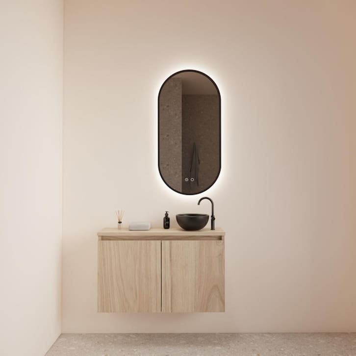 Fonteinmeubel BWS Meadow 80x50 cm Kastanje Eiken Incl., Doe-het-zelf en Bouw, Sanitair, Bad, Nieuw, Ophalen of Verzenden