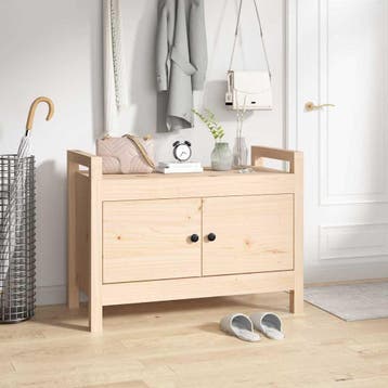 vidaXL Halbankje 80x40x60 cm massief grenenhout, Verzenden