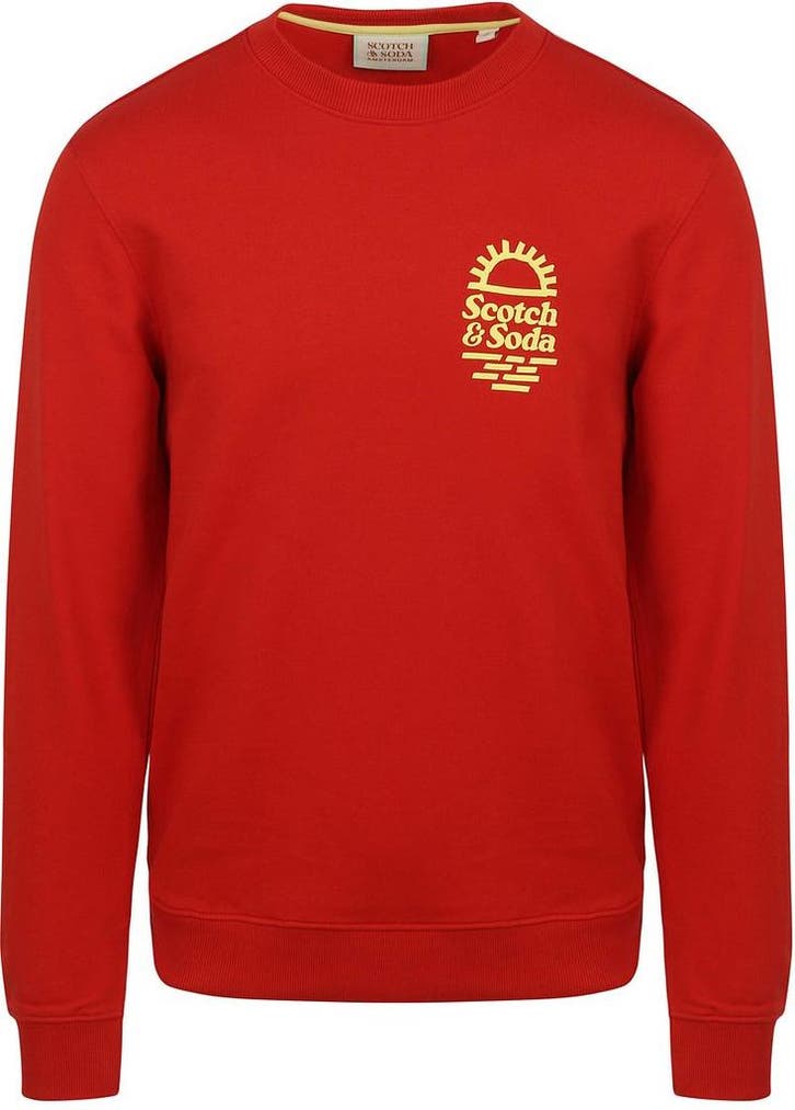 Scotch and Soda Sweater Print Rood maat Maat 52/54 (L) Heren, Vêtements | Hommes, Pulls & Vestes, Envoi