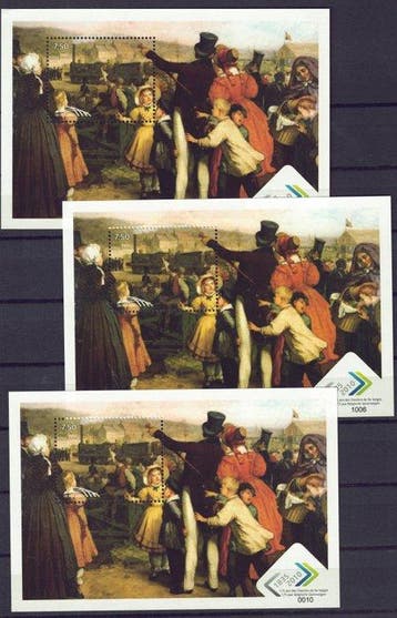 Belgique 2009/2010 - Un ensemble de 6 blocs numérotés et, Postzegels en Munten, Gestempeld
