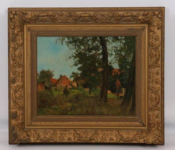 Charles Dankmeijer (1861-1923) - Landschap met boederijen