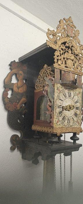 Friese stoelklok - Hout - 1750-1800 - 18e eeuwse Stoelklok