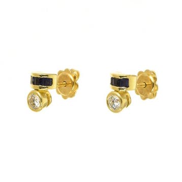 Boucles doreilles - 18 carats Or jaune Diamant (Naturelle), Nieuw