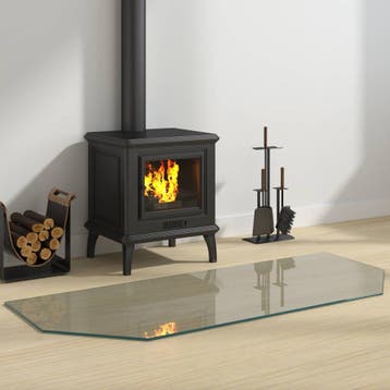 vidaXL Glazen haardplaat Transparant 120 x 50 cm Glas, Verzenden