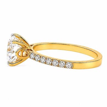 Ring - 18 karaat Geel goud - 3.47ct. tw. Diamant (Lab-grown), Nieuw