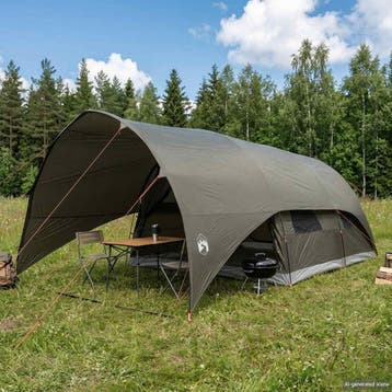 vidaXL Tunnel Tent met Waterdichte Regenhoes 10-persoons, Verzenden, Nieuw