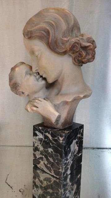 Johannes Dommisse, Belgisch Beeldhouwer 1878-1955 - Buste,, Antiquités & Art