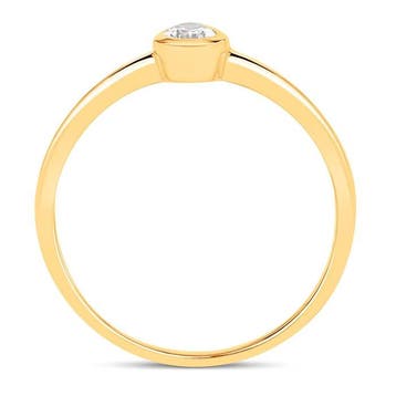 Zonder minimumprijs - Ring - 14 karaat Geel goud - 0.23ct.