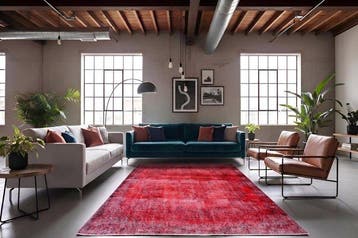 rood vintage - Vloerkleed - 290 cm - 185 cm -  handgemaakt, Nieuw
