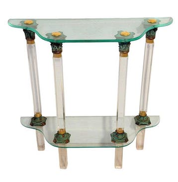 Wandtafel - Korintische Kolommen - Messing, Kristal - Stijl