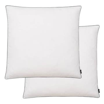 vidaXL Kussens 2 st licht 80x80 cm dons-/verenvulling wit, Verzenden