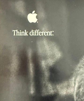 Apple - APPLE “THINK DIFFERENT”. Original poster from 1998.