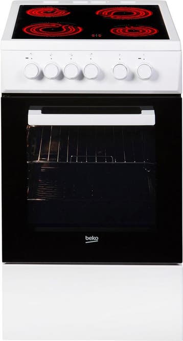 Beko FSS57000GW - Vrijstaand fornuis - 60 liter - Keramisch, Elektronische apparatuur, Ophalen of Verzenden, Nieuw