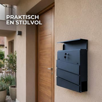 ParcelXL Brievenbus - Wandbrievenbus Design - Antraciet, Tuin en Terras, Verzenden, Nieuw, Staal, Staande brievenbus