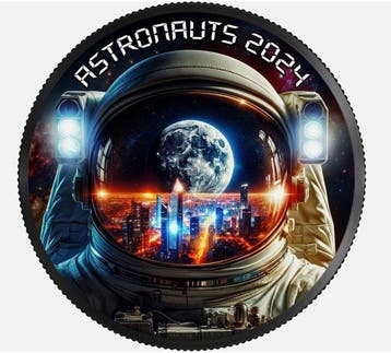 Canada. 5 Dollars 2024 Astronauts, 1 Oz (.999)