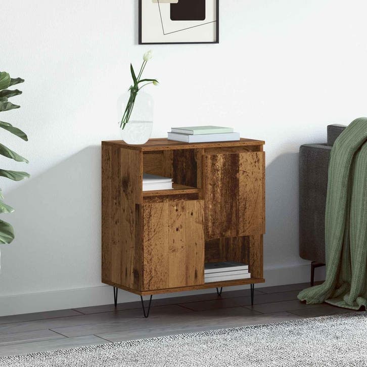 vidaXL Dressoir Oudhout 60 x 35 x 70 cm, Huis en Inrichting, Kasten | Dressoirs, Nieuw, Verzenden