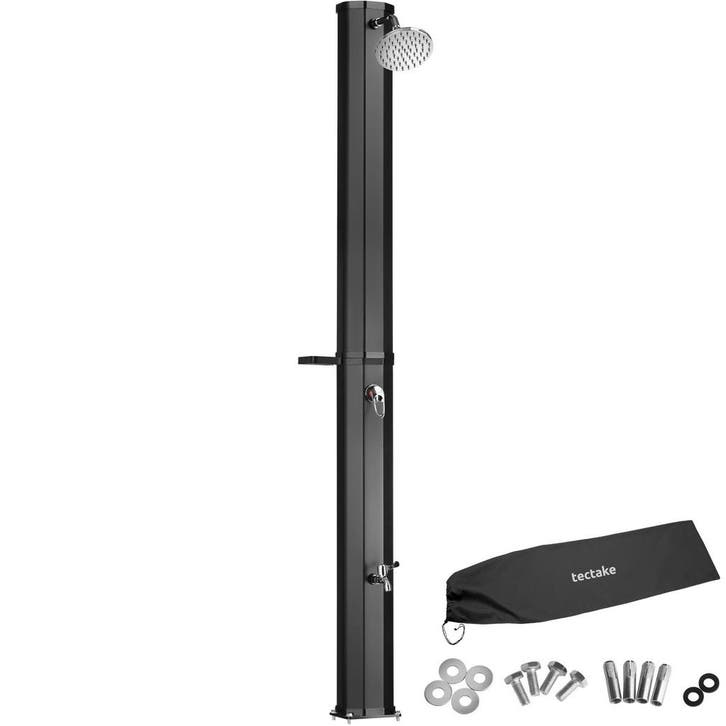 tectake Zonnedouche Ofanto 35 l - zwart, met beschermhoes/me, Bricolage & Construction, Sanitaire, Envoi