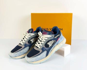Louis Vuitton - Multicolor Suede and Denim Run Away -, Kleding | Heren, Schoenen, Nieuw