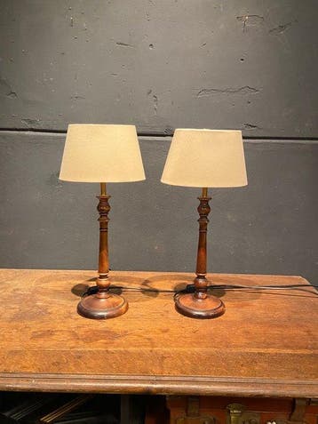 Lampe de table (2) - Bois - Lampes de table en bois - paire