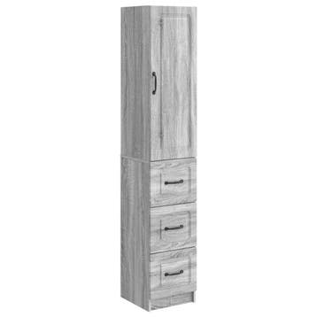 vidaXL Kast Set 2 pcs Grijs Sonoma 33 x 34,5 x 87 cm Bewerkt, Verzenden, Nieuw