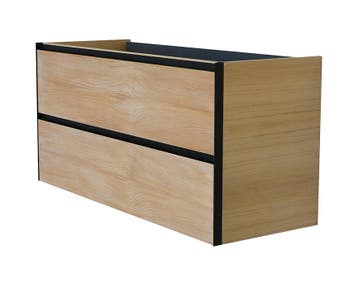 Lotus wastafelonderkast met 2 laden 120x45,2 cm naturel, Ophalen of Verzenden, Nieuw