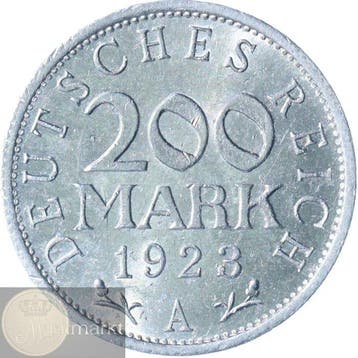 Duitsland - Weimar Republiek. Lot van 6 verschillende 200