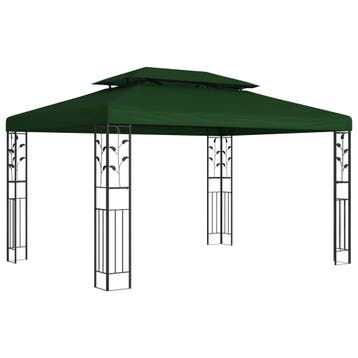 vidaXL Prieel 3,97 x 2,96 x 2,68 m Groen Polyester en Staal, Verzenden, Nieuw
