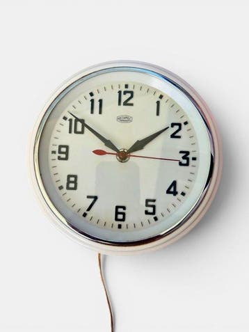 Horloge murale - Metamec - Moderne du milieu de siècle Verre