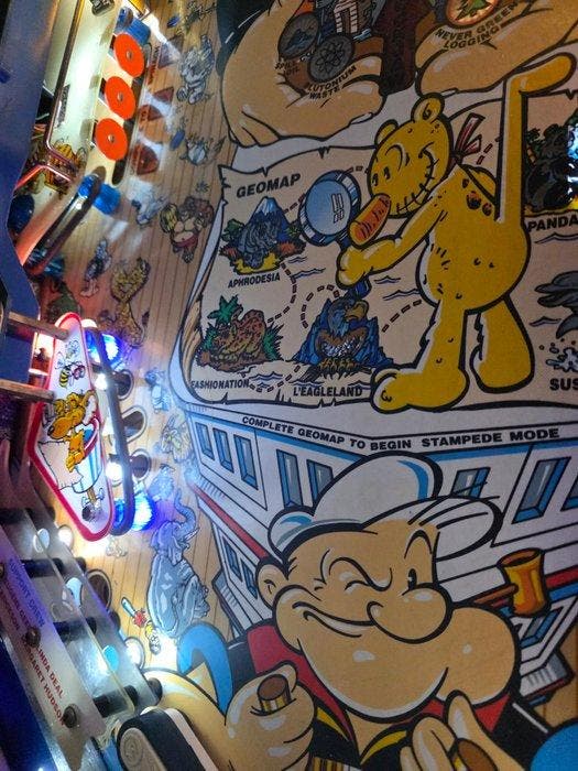 Bally - Flipperkast Popeye, Antiek en Kunst, Antiek | Wandborden en Tegels