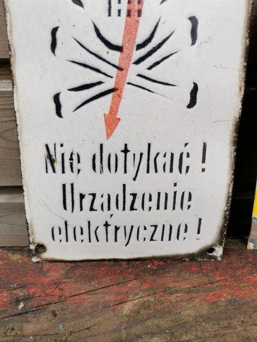 Plaque émaillée - Tête de mort - Plaque émaillée (2) -, Antiquités & Art, Antiquités | Assiettes décoratives & Carrelages