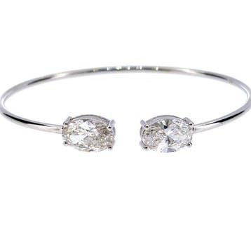Zonder minimumprijs - Armband - 14 karaat Witgoud - 5.00ct., Nieuw