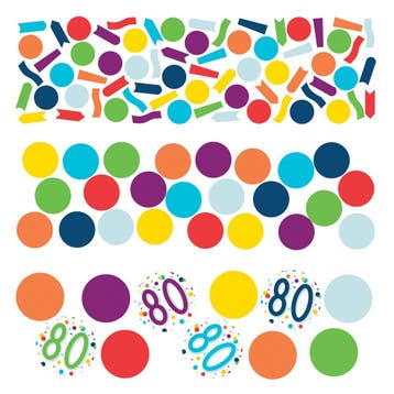 Tafelconfetti 80 Jaar Gekleurd 34g, Verzenden