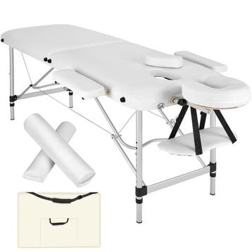 tectake Massagetafel-set 2 zones met vulling, rolkussens en, Verzenden