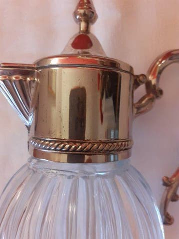 Décanteur - Argent, Cristal - Carafe Décanteur vintage
