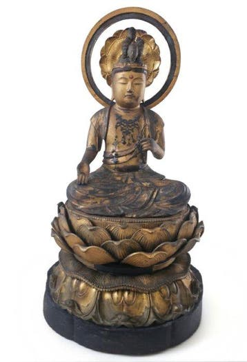 Japanse Boeddha - Hout - Japan - Edo Periode (1600-1868)